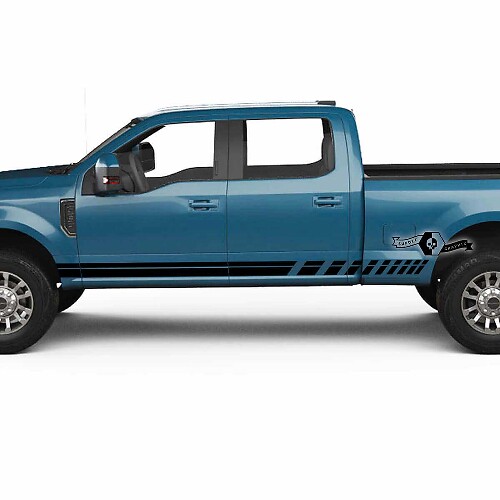 Par Musclecar Super Duty 2023 Rocker Panel Stripes Body Doors Lines Calcomanías Pegatinas laterales Logo Gráficos Vinilo
