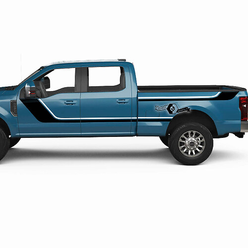 Kit de vinilos de dos franjas laterales para Musclecar Super Duty 2023