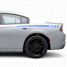Vinilo adhesivo lateral con rayas y texto personalizado para Dodge Charger 2015-2026_2