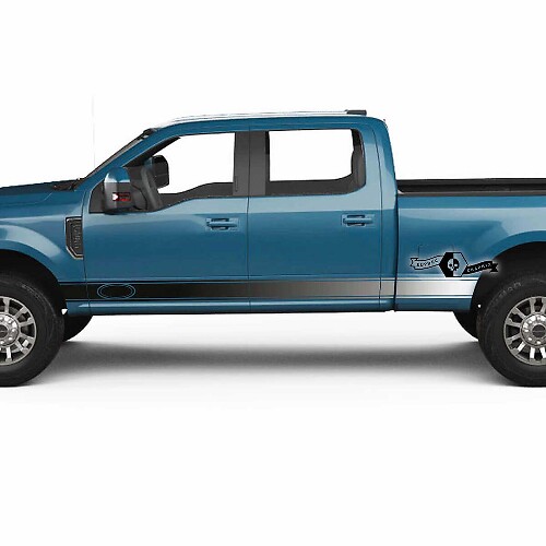 Calcomanías de vinilo de franjas degradadas para paneles laterales de Musclecar Super Duty