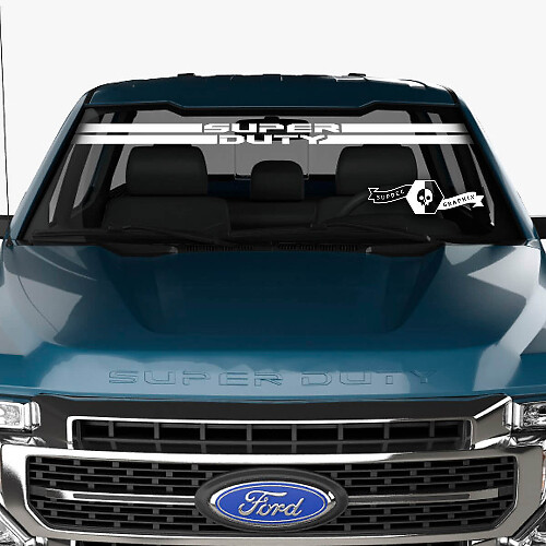 Parabrisas Ford Super Duty 2023 Líneas Calcomanías Pegatinas Gráficos Vinilo
