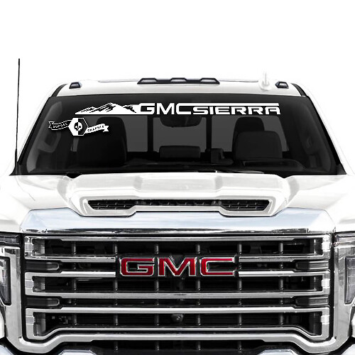 Calcomanía de vinilo para parabrisas Mountain para GMC Sierra 2500HD