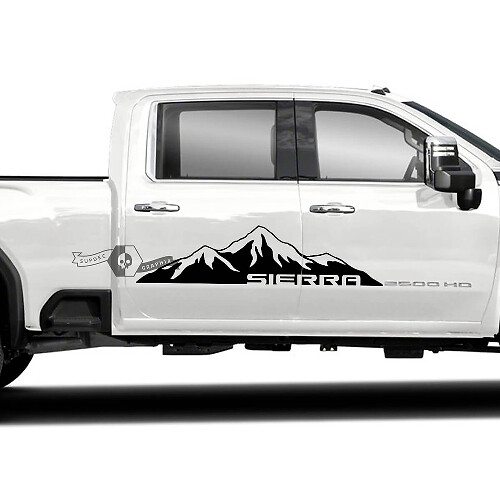 Vinilos decorativos para puertas Mountain Side par para GMC Sierra 2500HD