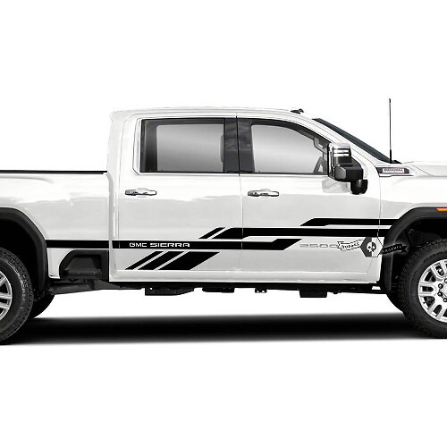 Calcomanías de vinilo con franjas laterales entrelazadas para GMC Sierra 2500HD 2022-2023