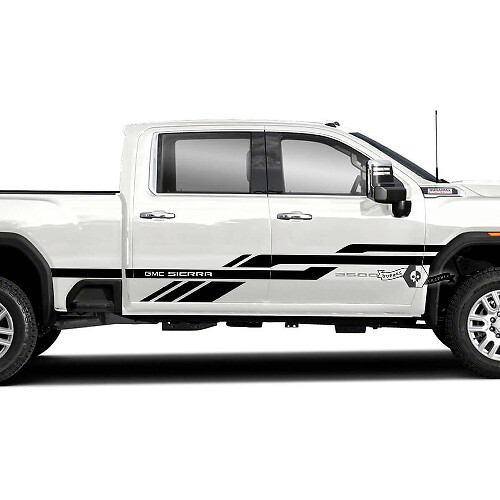 Calcomanías de vinilo con franjas laterales entrelazadas para GMC Sierra 2500HD 2022-2023