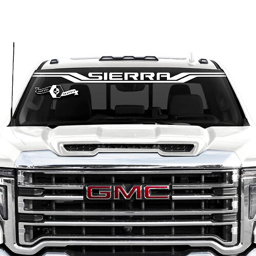 Calcomanía de vinilo para parabrisas Sierra para GMC Sierra