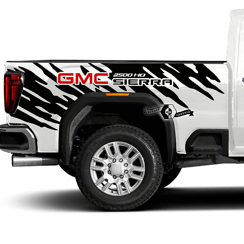 Juego de vinilos laterales traseros Splash de barro para GMC Sierra 2500HD 2022-23