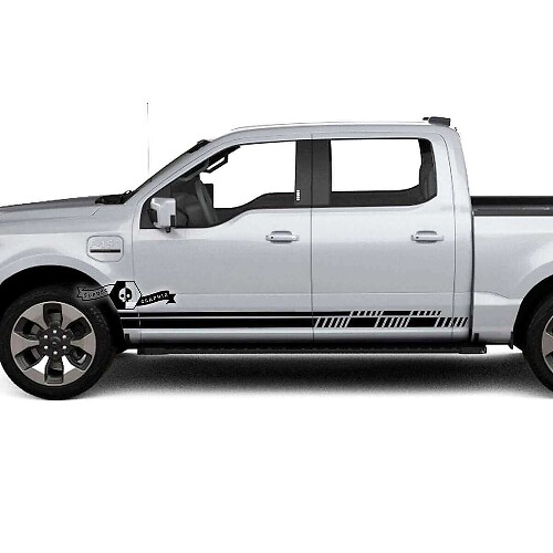 Rayas de panel lateral Lightning Pegatinas de vinilo para carrocería para Musclecar truck Lightning