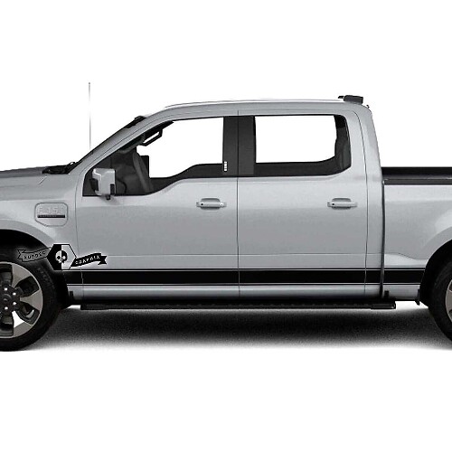 Tiras de panel lateral Lightning Rocker Etiquetas gráficas de vinilo para carrocería 2 para Musclecar truck Lightning