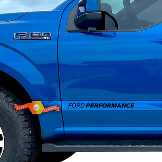 Par Ford F-150 Raptor FORD PERFORMANCE Sport Racing Stripe Emblema Coche Camión Ford Performance
