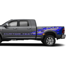 Kit de vinilo lateral estilo salpicadura de texto personalizado para Dodge Ram_2