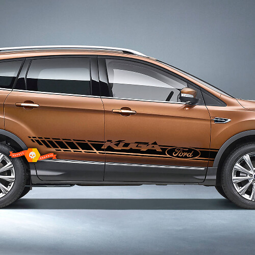 Par Ford Side Stripe Body Doors Calcomanía Vinilo Gráficos Pegatina Ford Kuga

