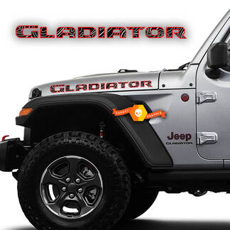 2x calcomanías de capó para Jeep Gladiator 2019 - 2023 Mapa topográfico Topo
