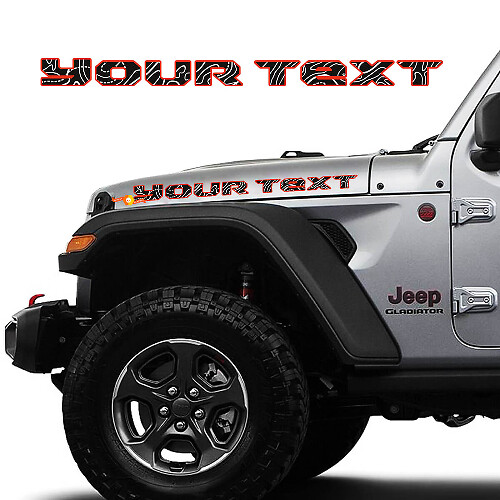 2x calcomanías de capó para Jeep Gladiator 2019 - 2023 Mapa topográfico Topo
