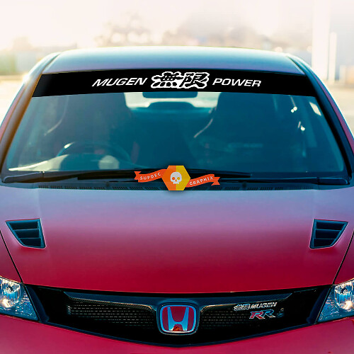 Vinilo Adhesivo para Parabrisas Estilo Mugen Power para Honda