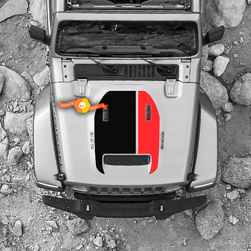 Calcomanía de vinilo para toma de aire en capó estilo Mojave para Jeep Wrangler