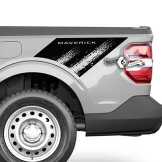Par Ford F-150 XLT Maverick Bed Splash Mud Graphics Calcomanías laterales pegatinas
