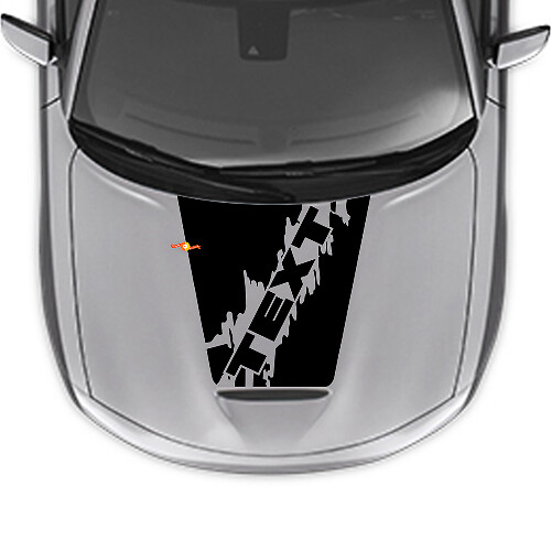 Calcomanía de vinilo personalizada para capó Blackout para Dodge Charger 2015-2024