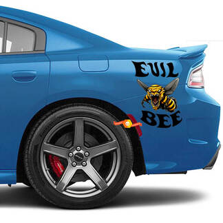 Par de pegatinas laterales con gráficos en color de vinilo Dodge Evil Bee Super Bee
