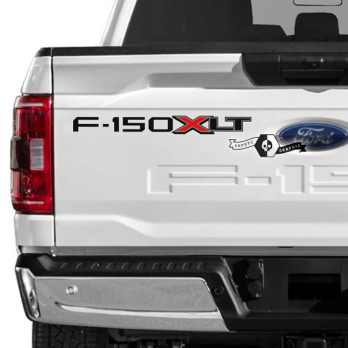 Ford F-150 XLT Portón Trasero Logo Gráficos Calcomanías Laterales Pegatinas 2 Colores
