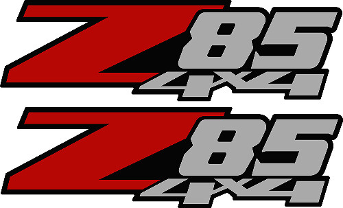 2 - Z85 4x4 Chevy calcomanías adhesivas para Silverado GMC Sierra Z71 estilo