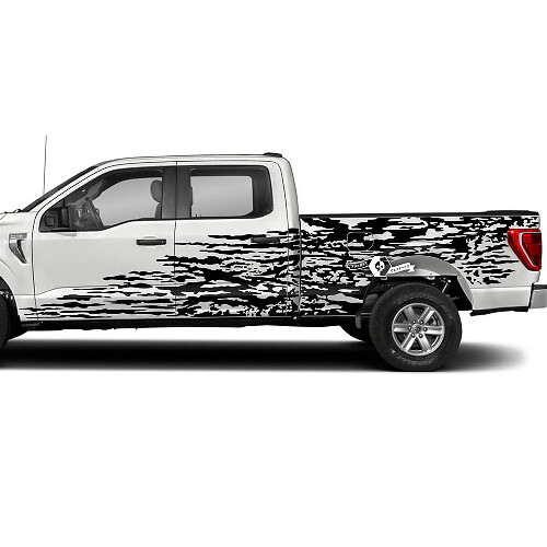 Par Ford F-150 XLT Puertas laterales Logo Splash Mud Graphics Calcomanías laterales Pegatinas
