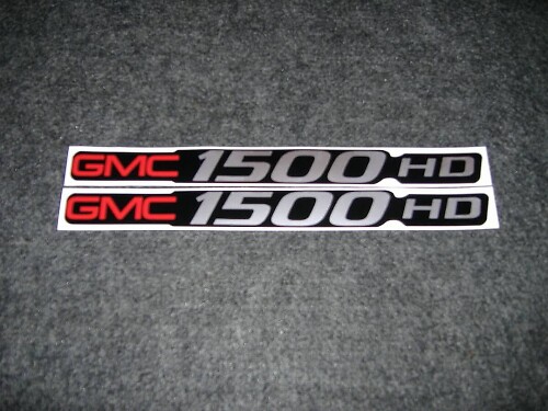 Juego de pegatinas de vinilo con emblema GMC 1500 HD para camión Sierra