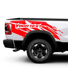 Kit de vinilos adhesivos para el lateral de la caja contra salpicaduras de barro para Dodge Ram 1500 Rebel_2