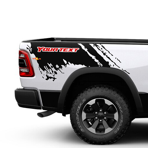 Kit de Vinilos Laterales para Cama Estilo Salpicaduras de Barro para Dodge Ram 1500 Rebel