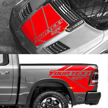 Kit de Vinilos Decorativos para Capó y Lado de Cama Estilo GT para Dodge Ram 1500 Rebel_2