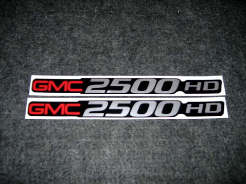 Juego de pegatinas adhesivas de vinilo con emblema GMC 2500 HD para GMC Sierra