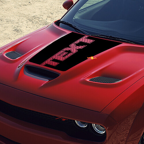 Calcomanía de vinilo personalizada estilo panal para capó de Dodge Challenger