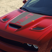 Calcomanía de vinilo personalizada estilo panal para capó de Dodge Challenger_3