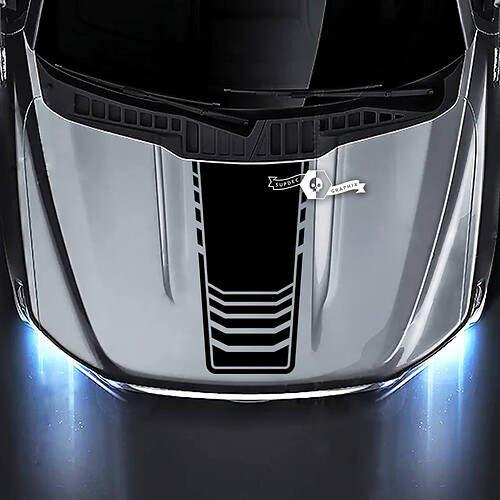 Vinilo adhesivo de capó con raya estilo techno para musclecar camión XLT STX