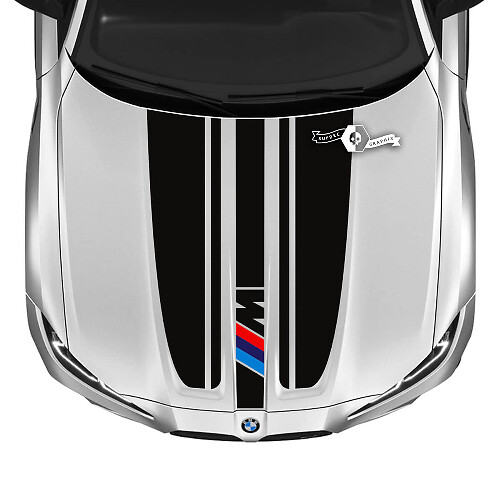 2021+ BMW M4 M3 G80 G82 G83 M Performance Hood M Color Logo Vinilo Calcomanía Etiqueta
