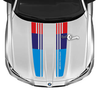 2021+ BMW M4 M3 G80 G82 G83 M Performance Hood M Color Logo Etiqueta de vinilo doble
