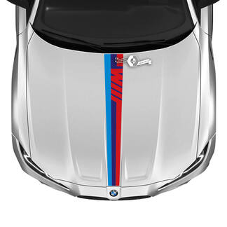 2021+ BMW M4 M3 G80 G82 G83 M Performance Hood M Color Logo Center Calcomanía de vinilo pegatina
