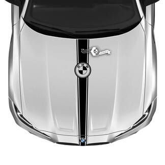 2021+ BMW M4 M3 G80 G82 G83 Logo Hood M Etiqueta de vinilo de corte central
