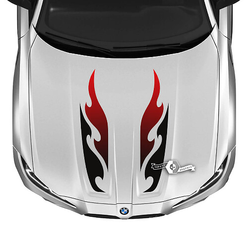 2021+ BMW M4 M3 G80 G82 G83 M Performance Hood M Calcomanía de vinilo degradado 2 colores
