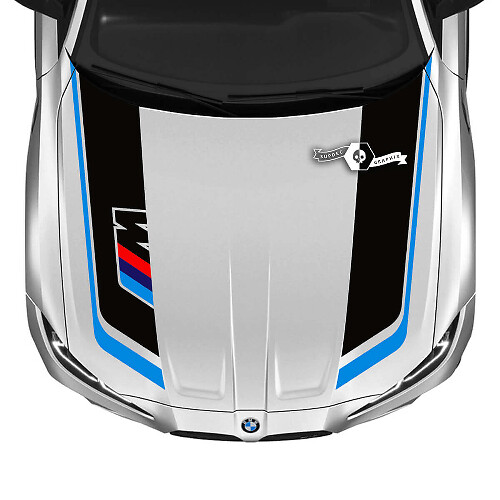 Kit de vinilo adhesivo de franja de capó estilo M para BMW M3 M4 G80 G82 G83 2021+