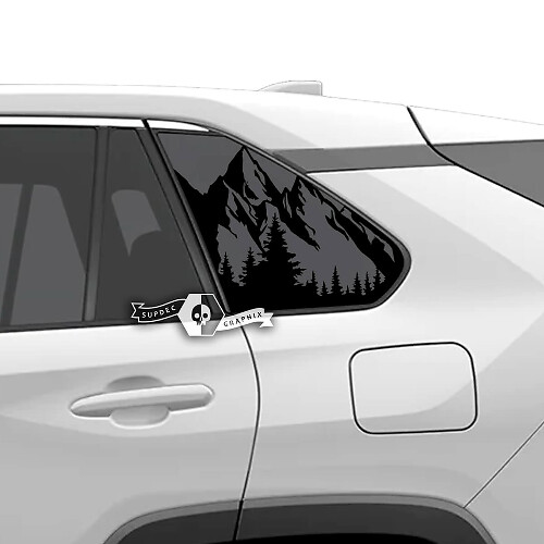 Vinilo adhesivo para ventana lateral Mountain Forest para Toyota RAV4