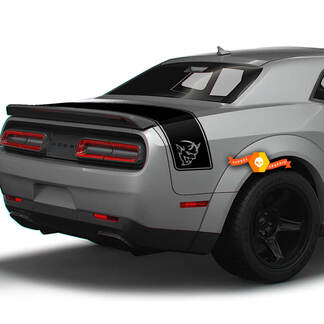 Dodge Challenger Trunk Demon SRT estilo rayas traseras vinilo calcomanías gráficos
