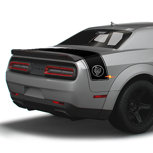 Adhesivos de vinilo con banda trasera estilo Wildcat para maletero de Dodge Challenger