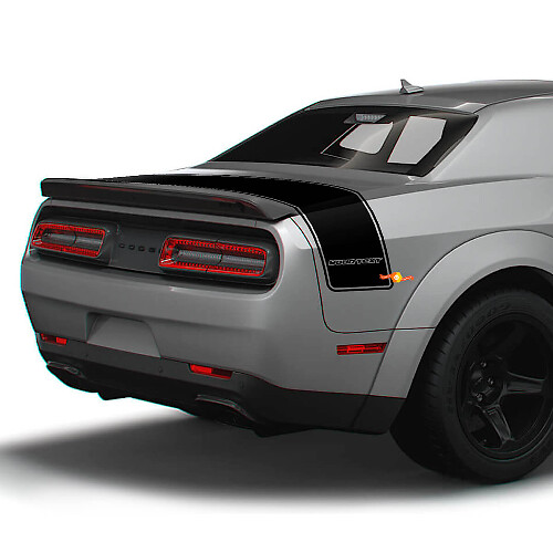 Vinilos adhesivos con contorno de franjas personalizadas para maletero trasero para Dodge Challenger