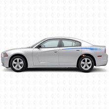 Pegatina de vinilo con franjas estilo estroboscópico para el lateral de la caja para Dodge Charger 2011-2014_2