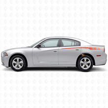 Pegatina de vinilo con franjas estilo estroboscópico para el lateral de la caja para Dodge Charger 2011-2014_4
