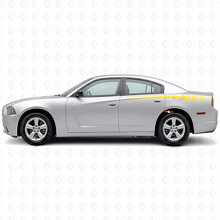 Pegatina de vinilo con franjas estilo estroboscópico para el lateral de la caja para Dodge Charger 2011-2014_5