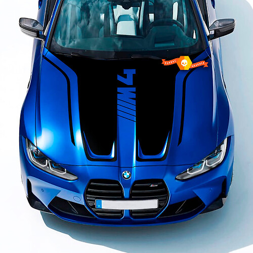 Capucha para 2021+ BMW M4 G82 G83 M3 G80 M Rendimiento M Pegatina de calcomanía de vinilo
