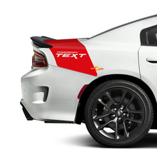 Pegatinas de vinilo de banda trasera personalizada Powered By Custom Text para Dodge Charger_2