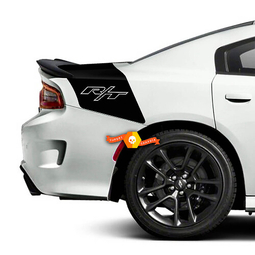 Calcomanías de vinilo estilo R/T para la tapa del maletero de Dodge Charger